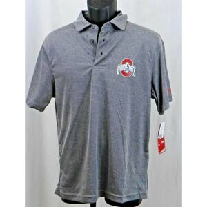 Ohio State Buckeyes Athletic Apparel Gray Golf Polo Shirt NWT Small